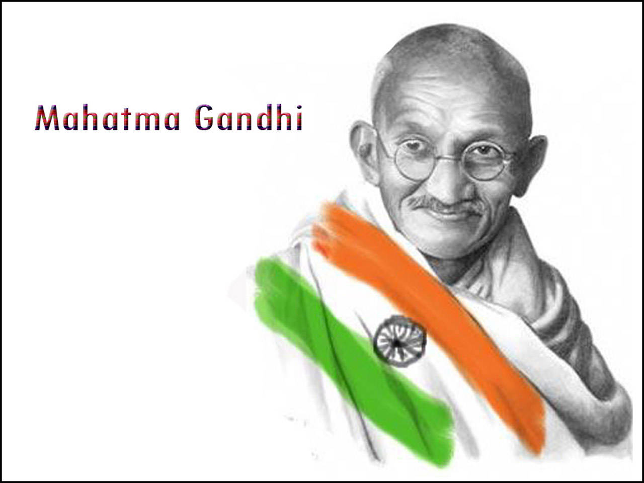 Mahatma Gandhi Indian Flag Outfit Background