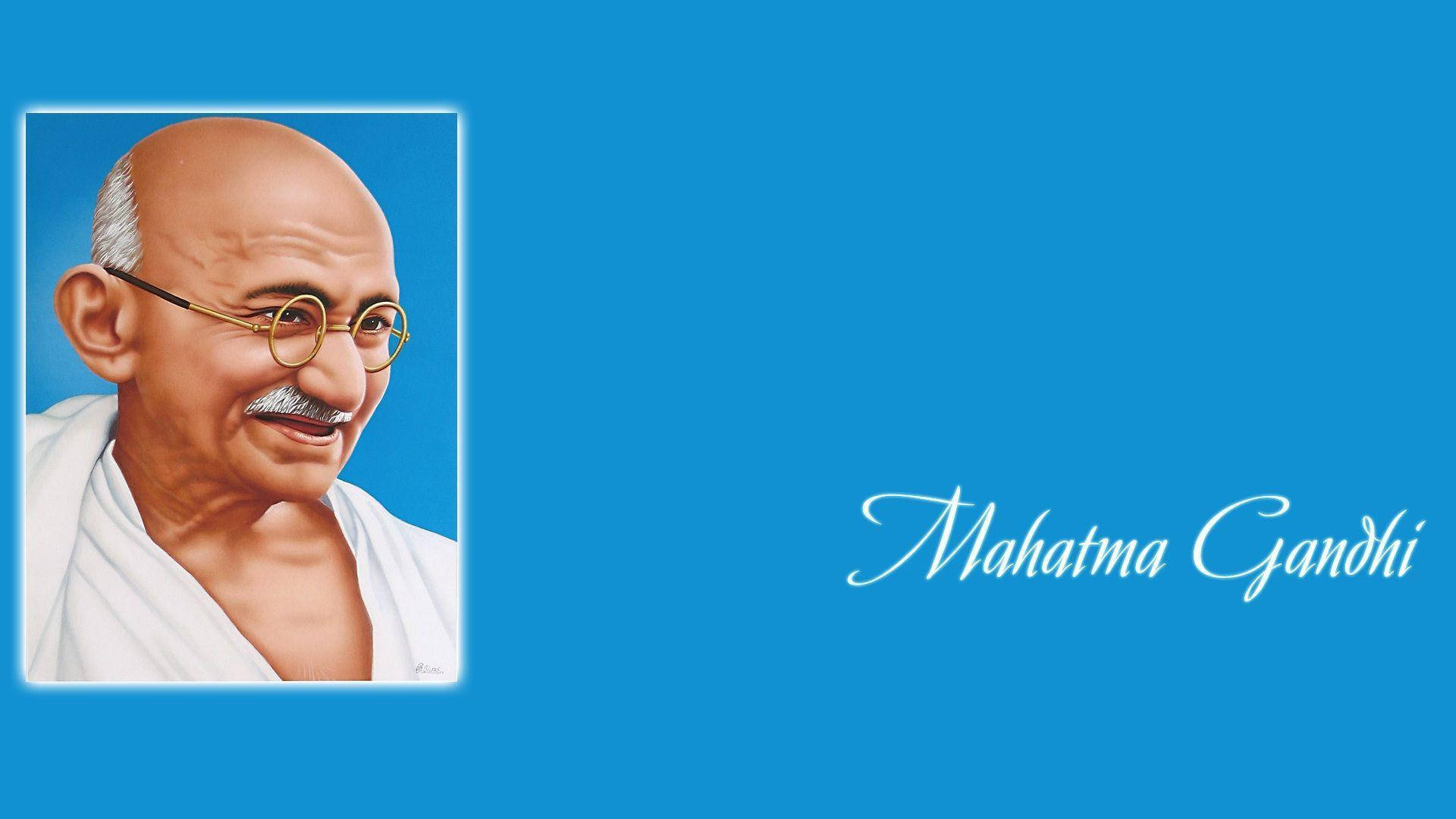 Mahatma Gandhi Minimalist Portrait Background