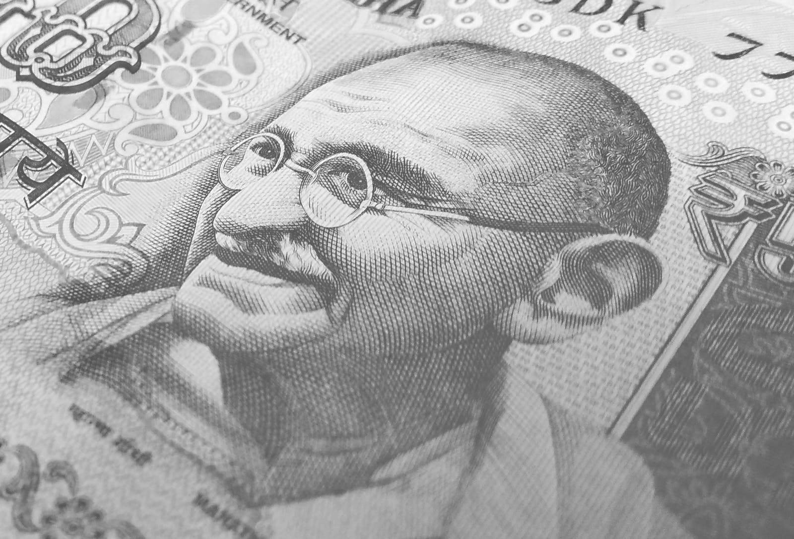 Mahatma Gandhi Money Portrait Background