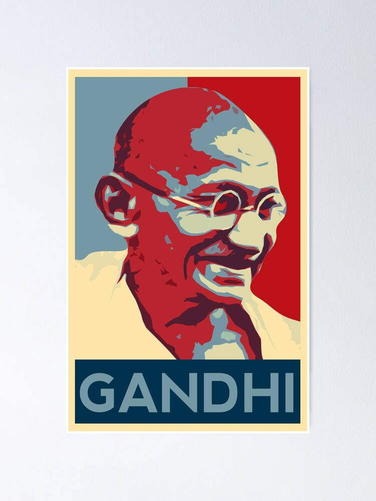 Mahatma Gandhi Pop Art Poster Background