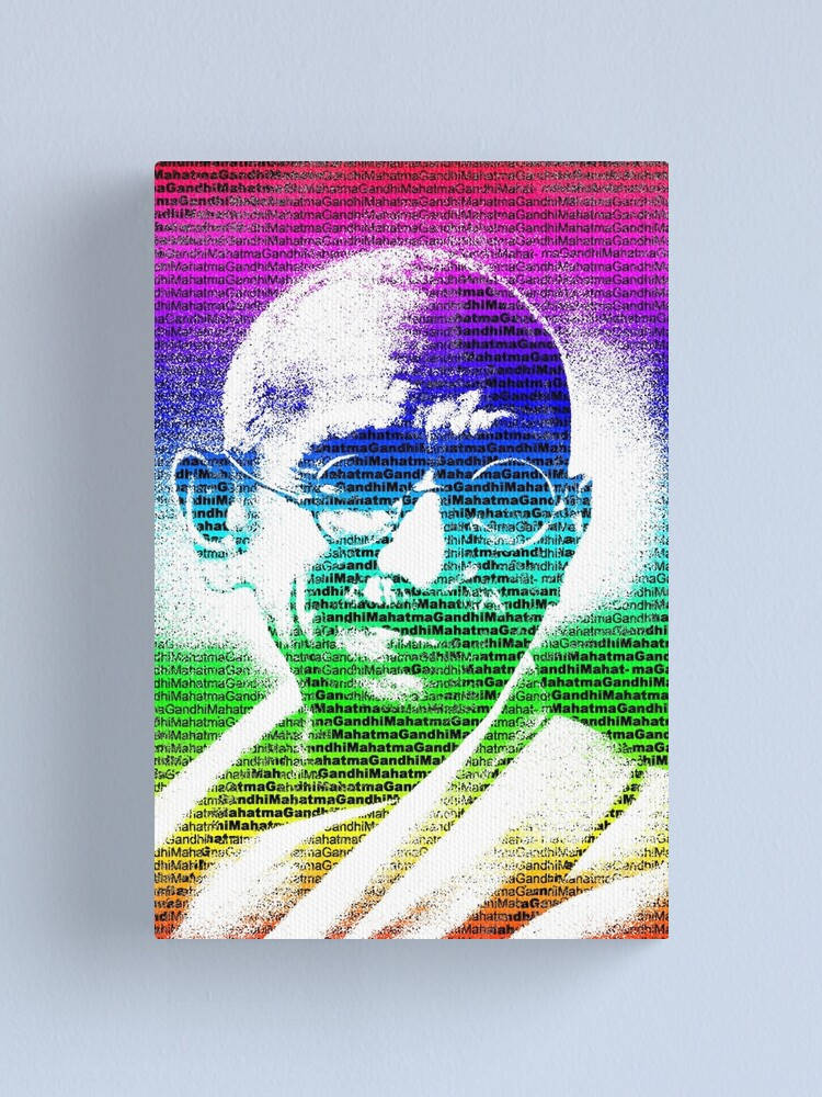 Mahatma Gandhi Rainbow Portrait Background