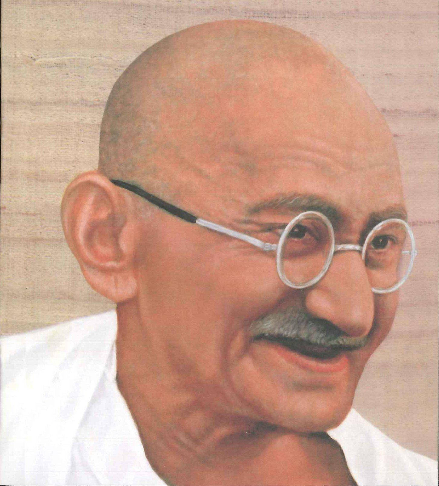 Mahatma Gandhi Realistic Art Background