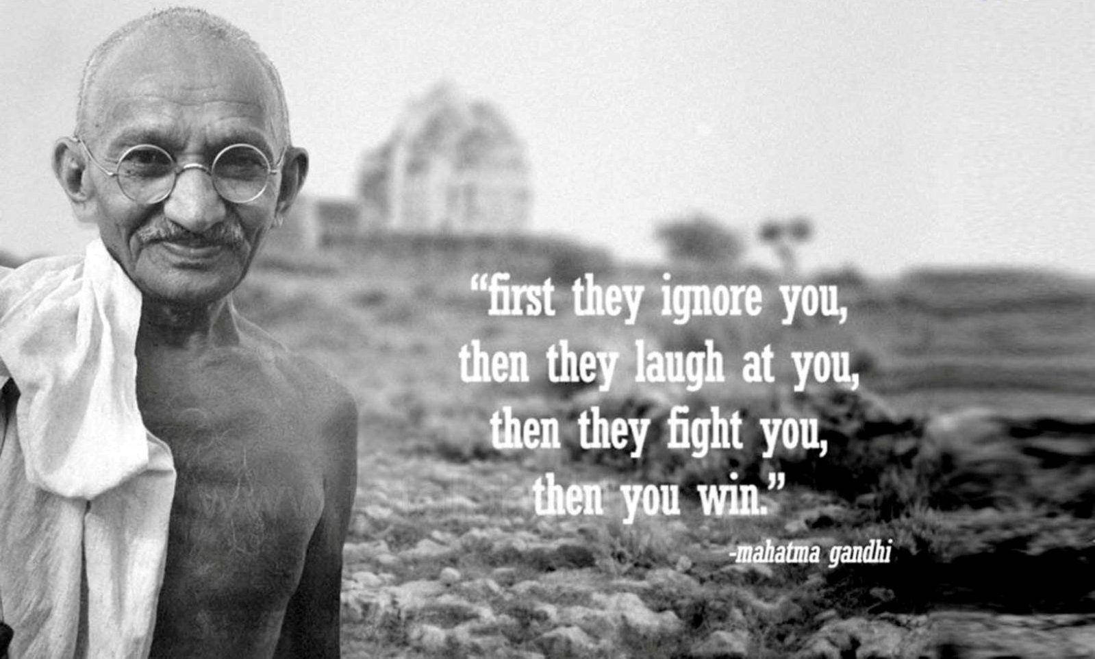 Mahatma Gandhi Words Of Wisdom Background