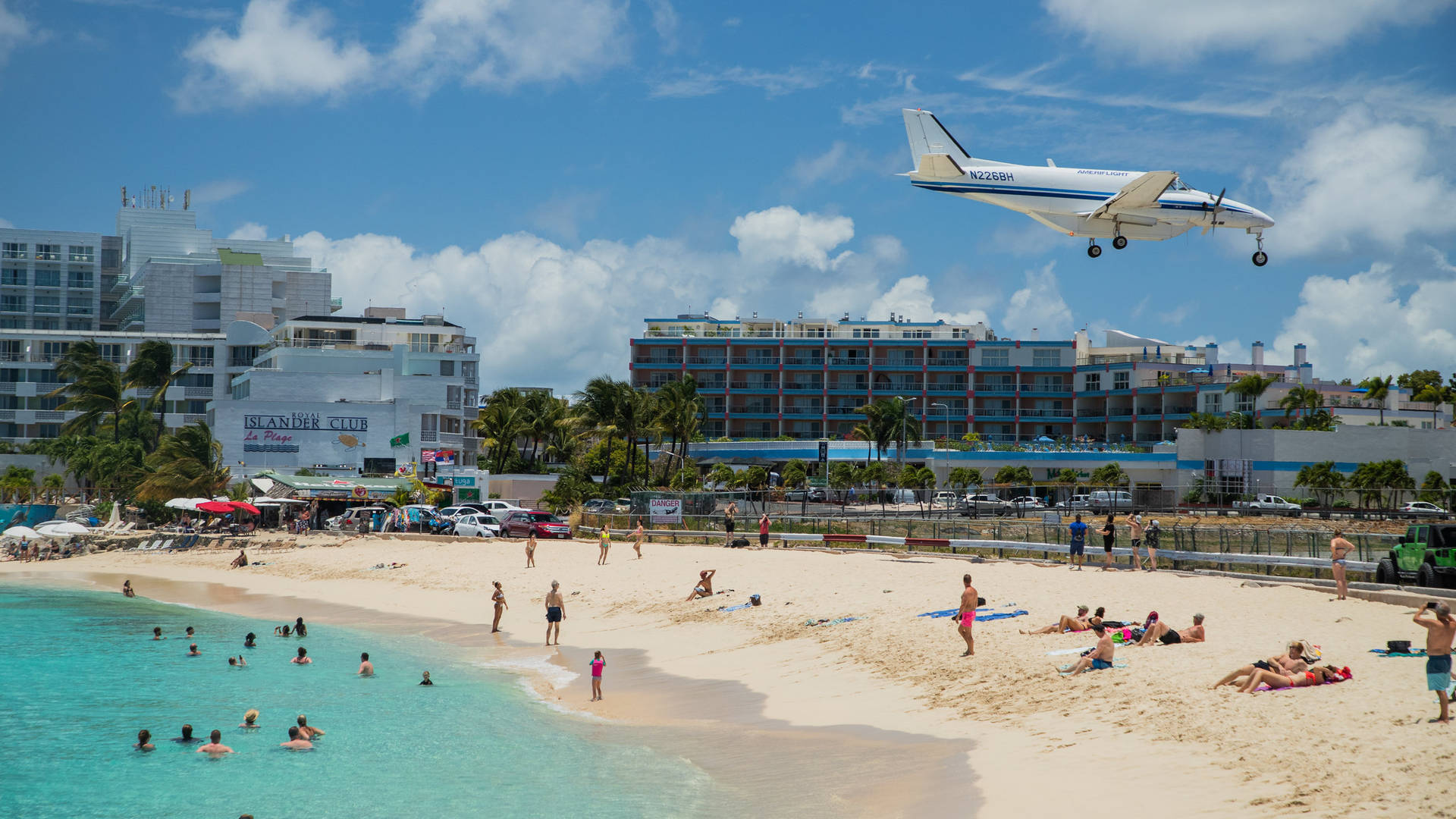 Maho Reef In Sint Maarten Background