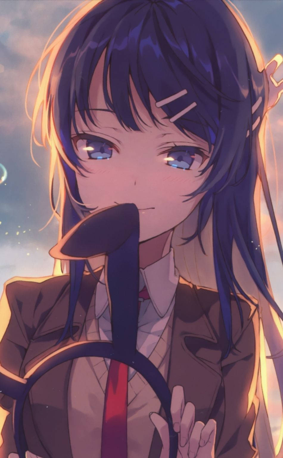 'mai Sakurajima In A Bunny Girl Outfit In Rascal Does Not Dream Of Bunny Girl Senpai.' Background