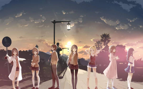 Mai Sakurajima With Other Characters Background