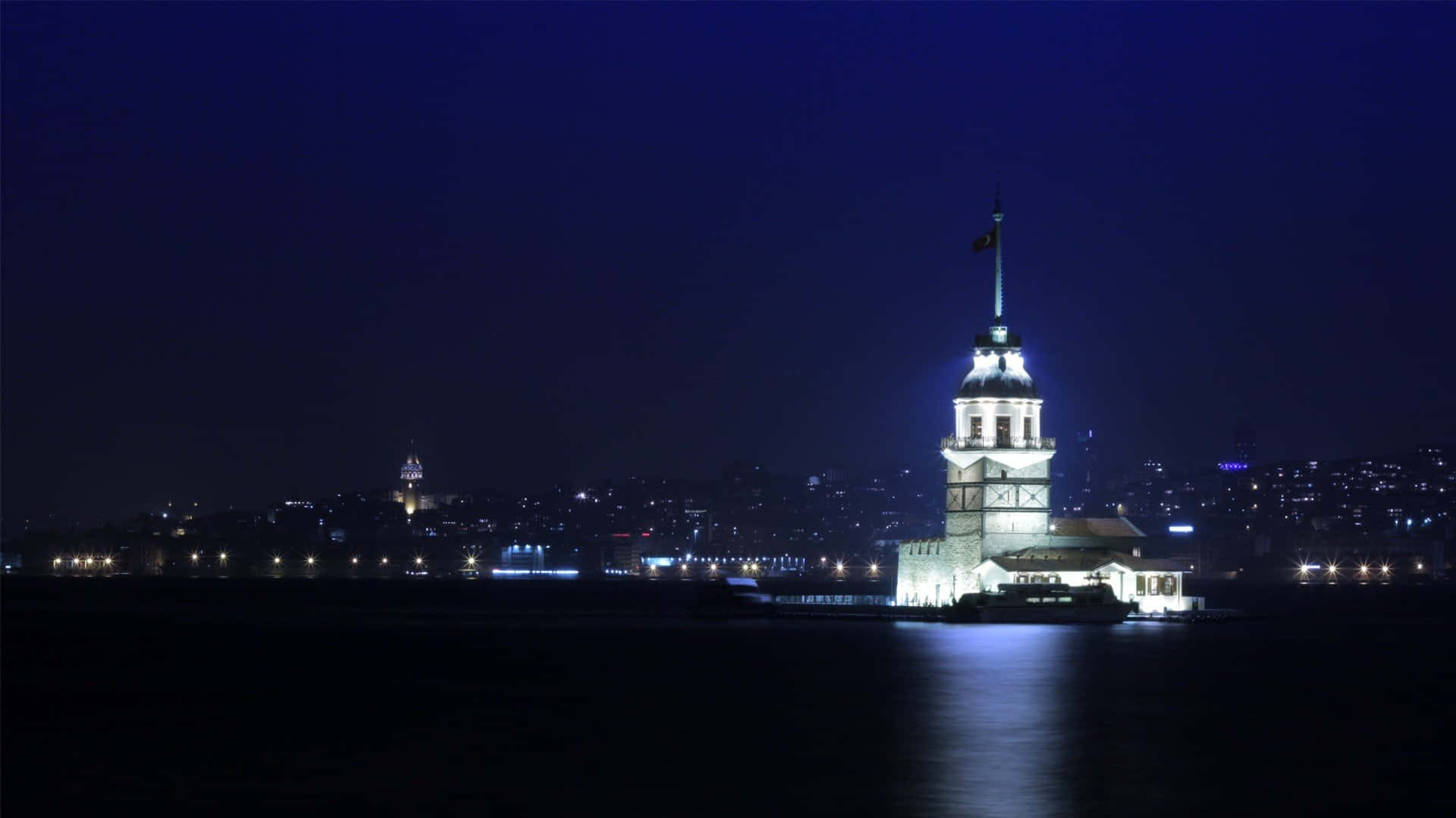 Maiden Tower Istanbul Night View