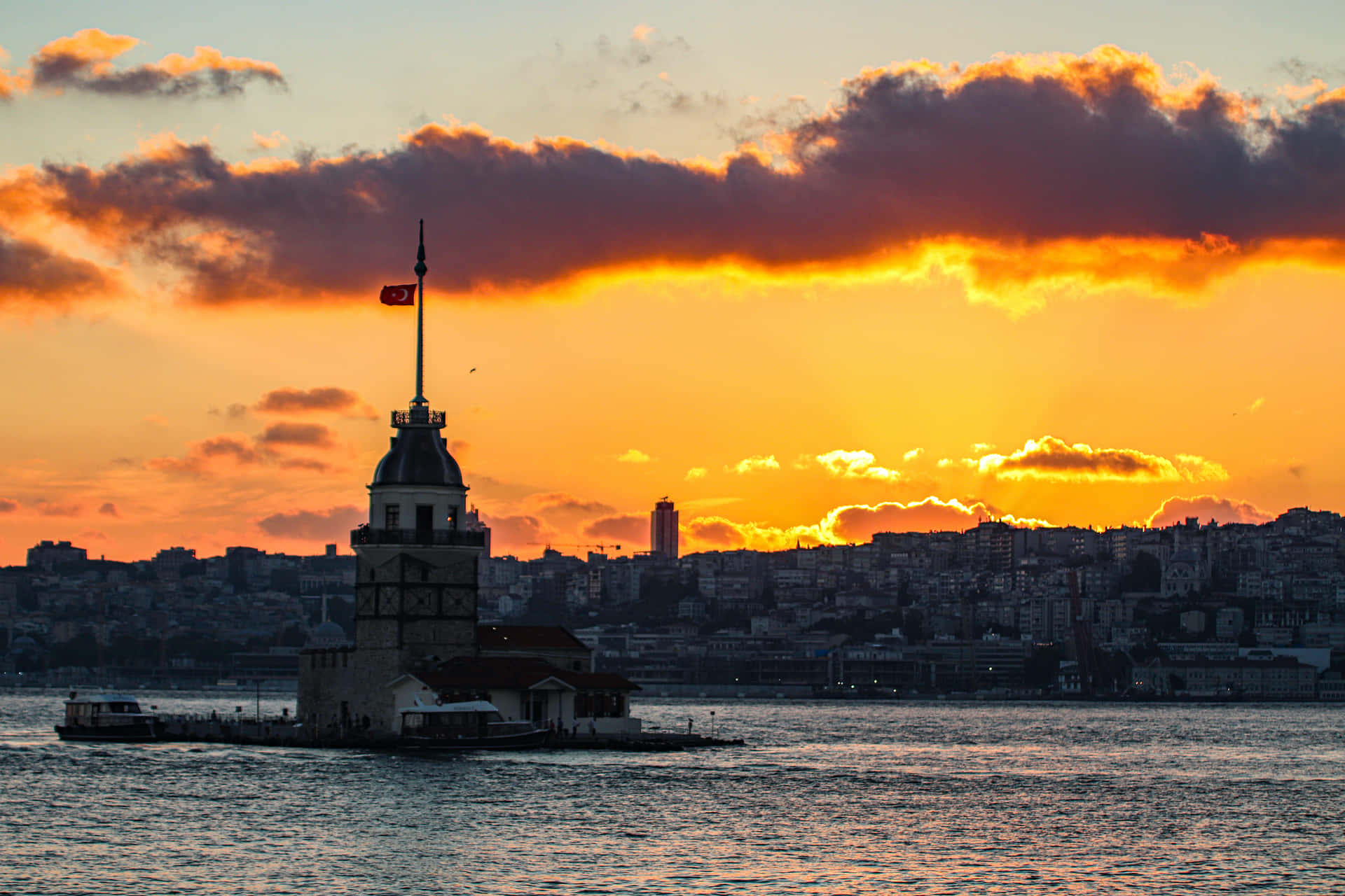 Maiden Tower Istanbul Sunset
