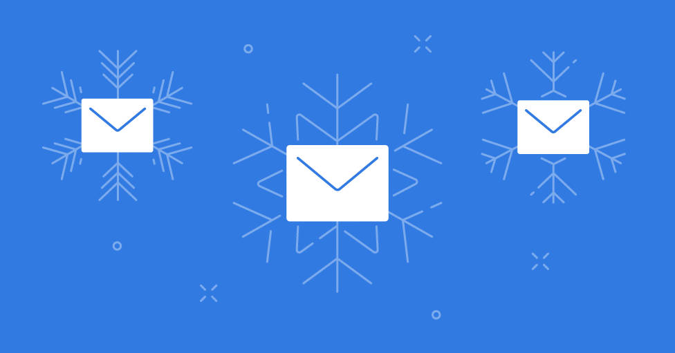 Mail Computer Icons With Snowflakes Background