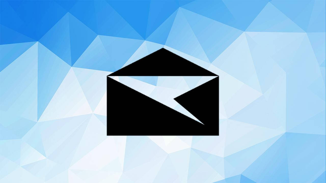 Mail Logo And Polygonal Pattern