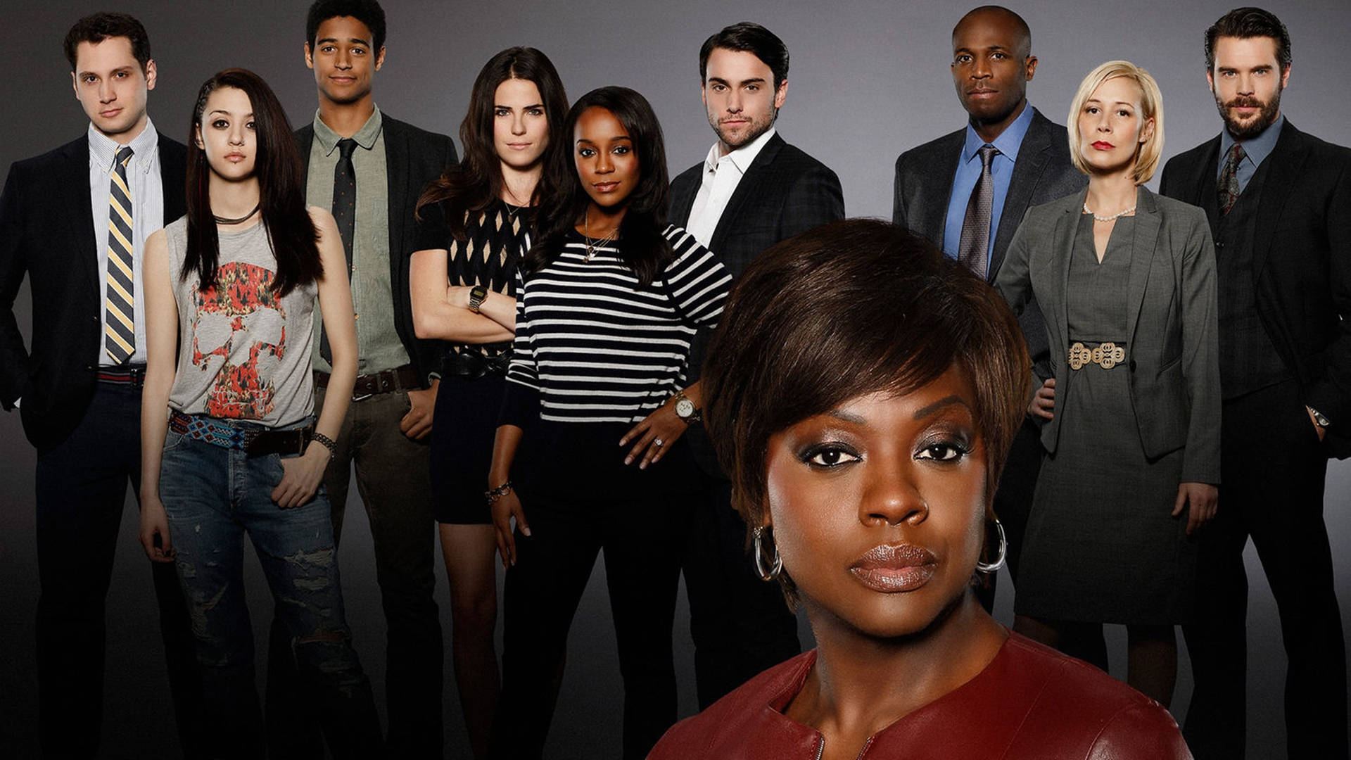 Main Characters From The Popular Tv Series, 'how To Get Away With Murder' Background