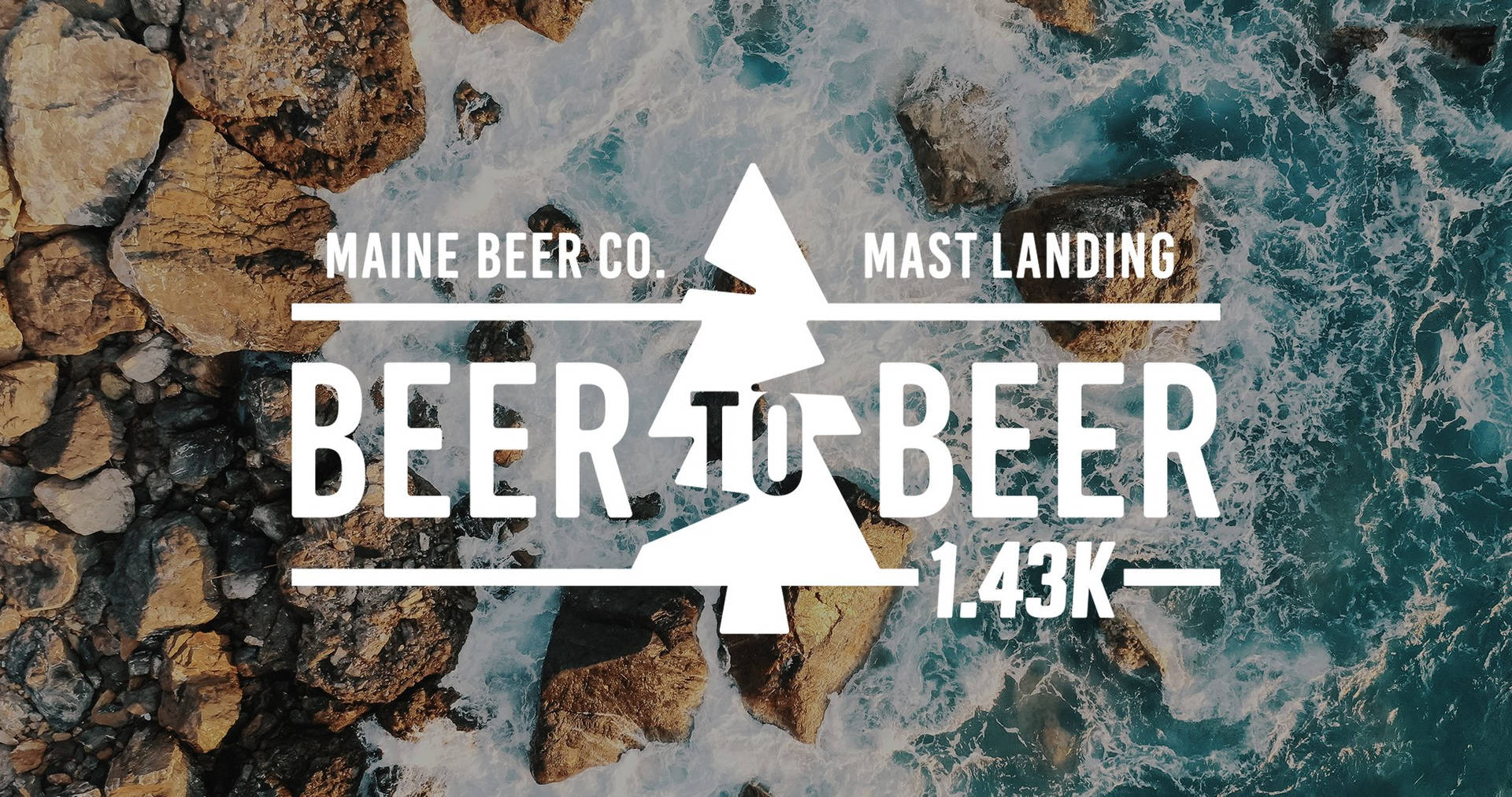 Maine Beer Company Beer To Beer Ocean Rocks Background