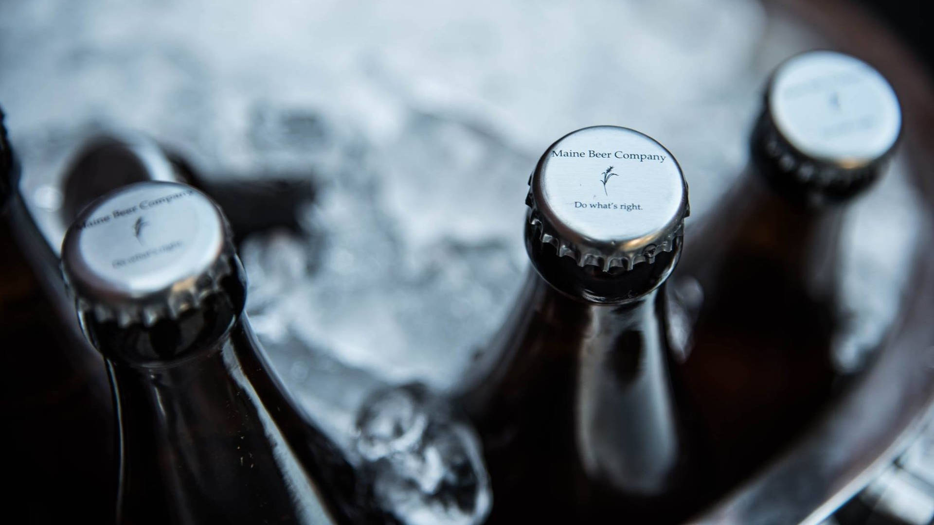 Maine Beer Company Bottle Caps On Ice Bucket