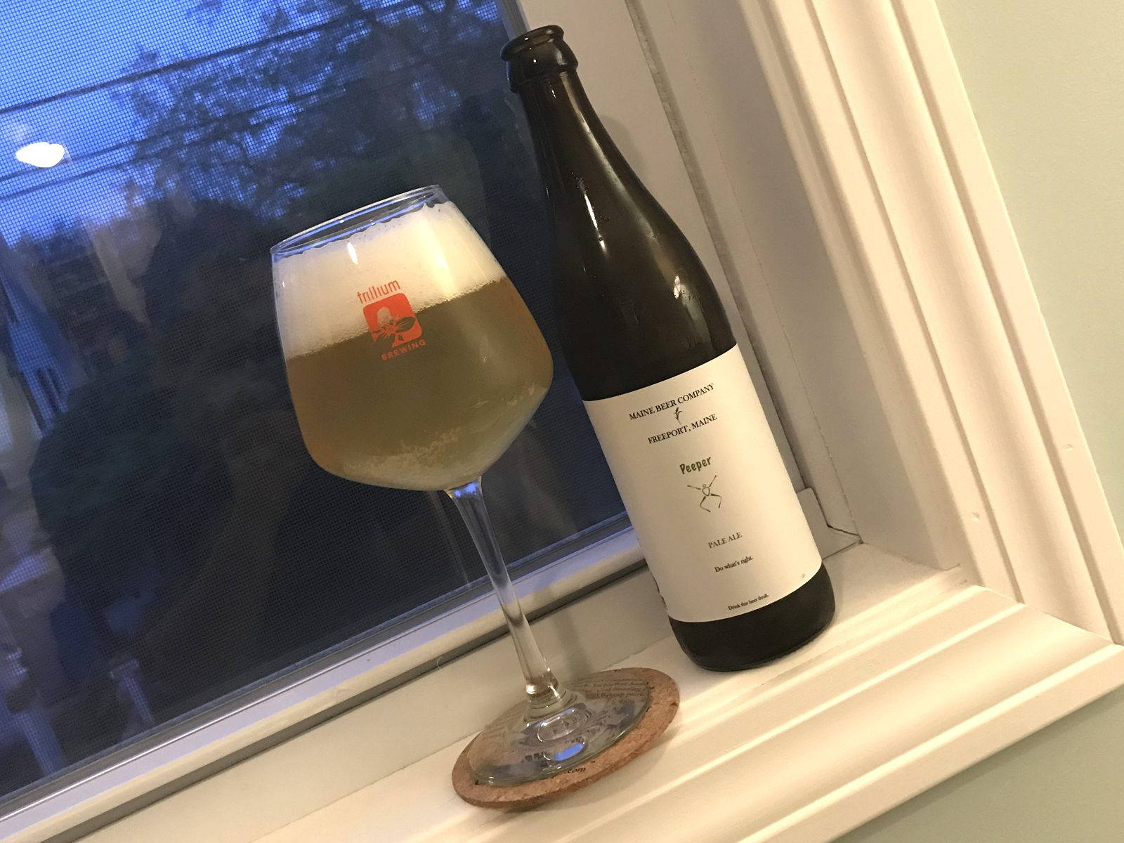 Maine Beer Company On Tall Wine Glass