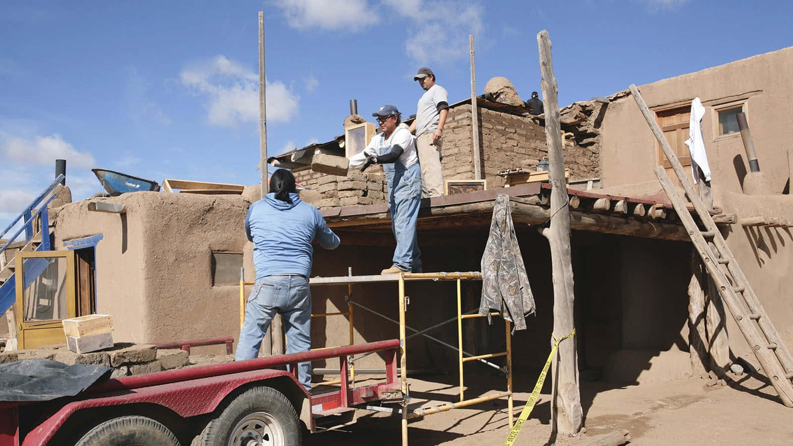 Maintaining Taos Pueblo Background
