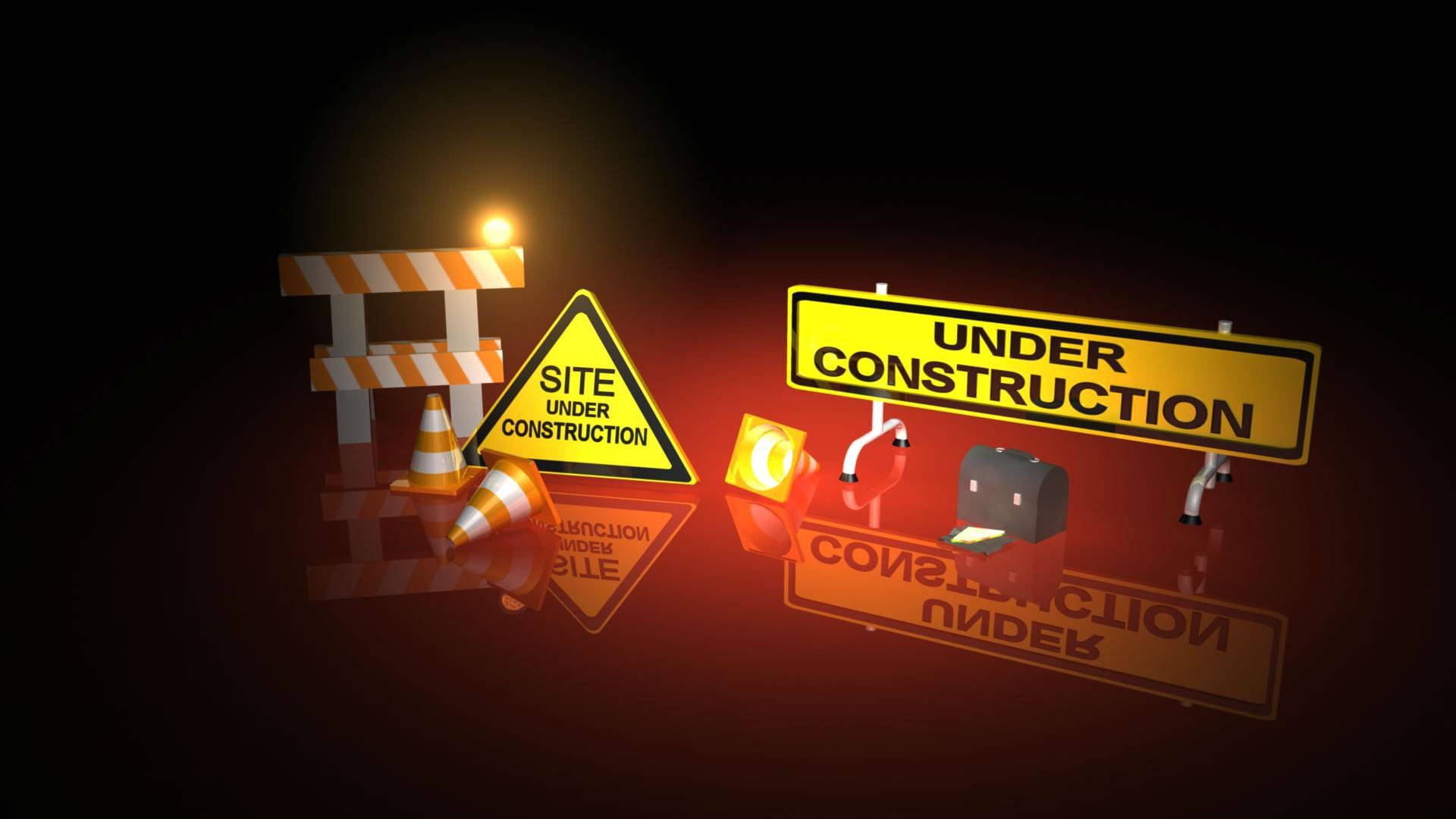 Maintenance Site Under Construction Background