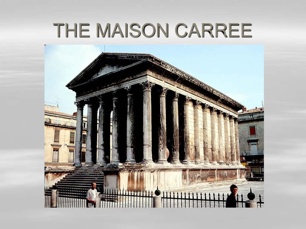 Maison Carrée Picture With Label Background