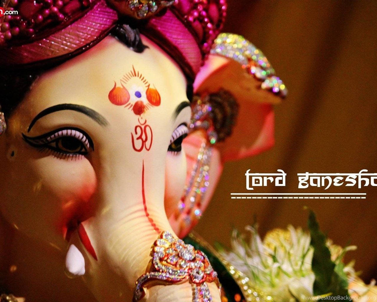Majestic 3d Artwork Of Lord Ganesh Background