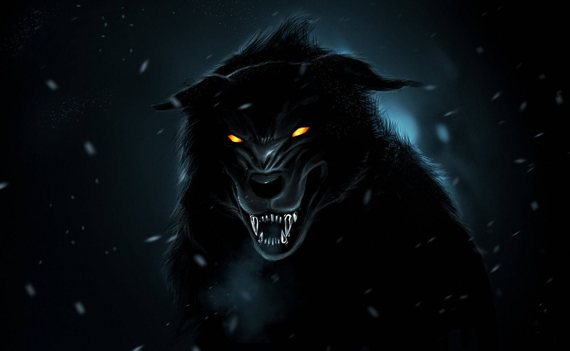 Majestic 3d Ghost Wolf In A Mysterious Dark Setting