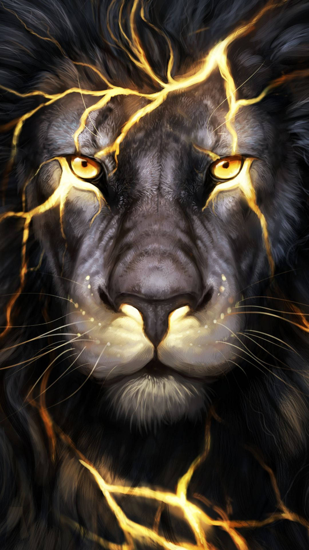 Majestic 3d Lion Illustration Background