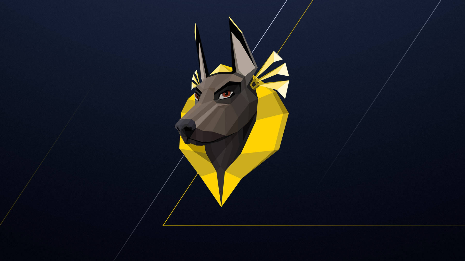 Majestic 4k Imagery Of Anubis, The Ancient Egyptian God With The Head Of A Jackal. Background