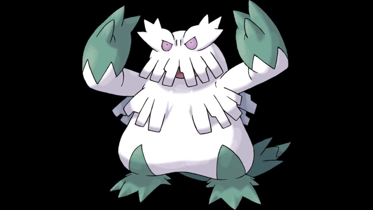 Majestic Abomasnow In A Striking Black Background