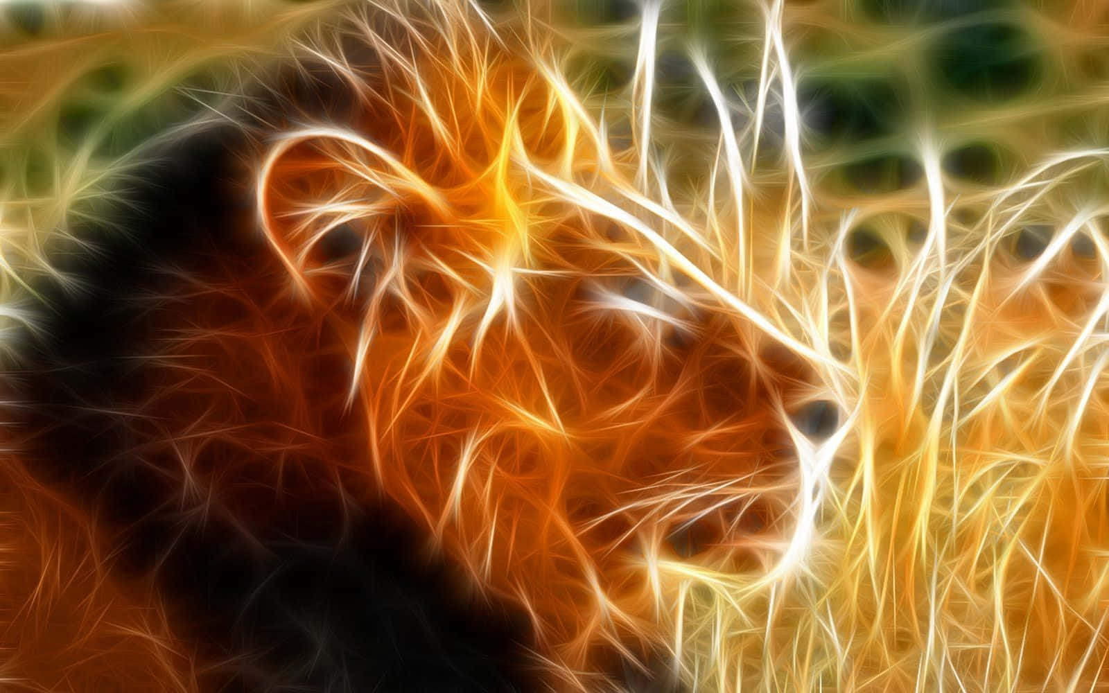 Majestic Abstract Lion Background