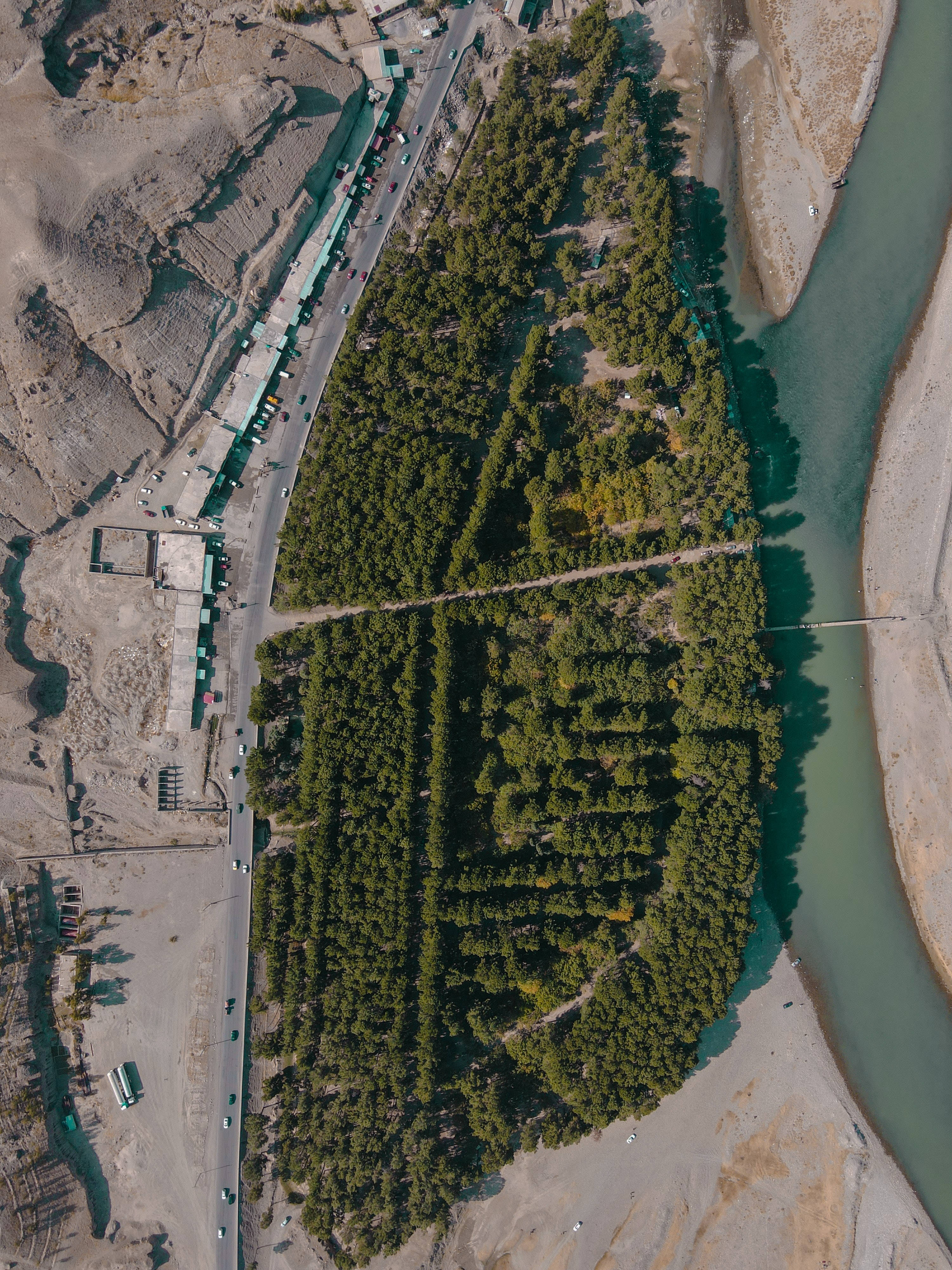 Majestic Aerial View Of Kabul River Background