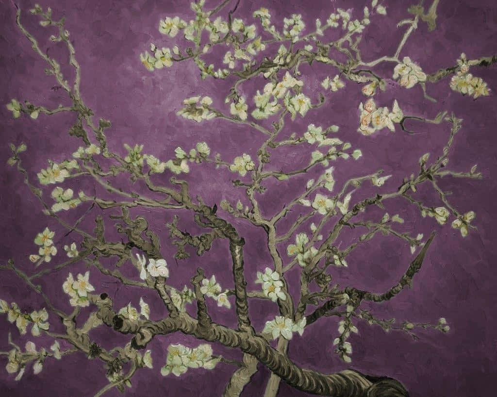 Majestic Almond Blossoms By Vincent Van Gogh Background