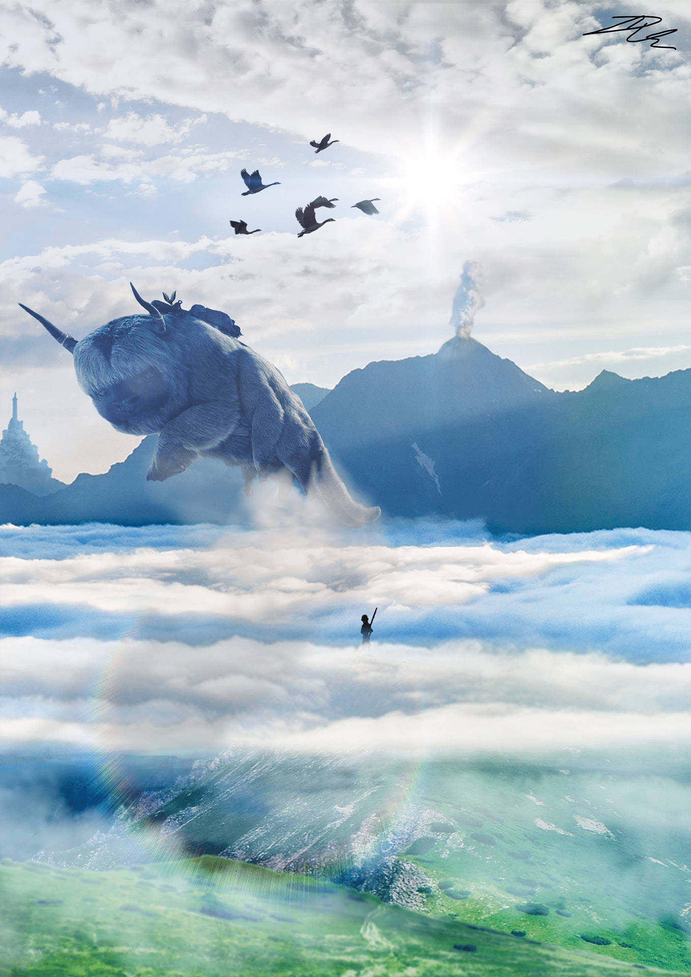 Majestic Appa Soaring Through The Sky Background
