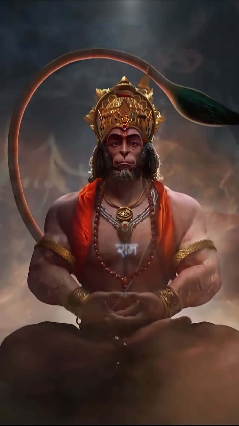 Majestic_ Bajrangbali_ Portrait Background