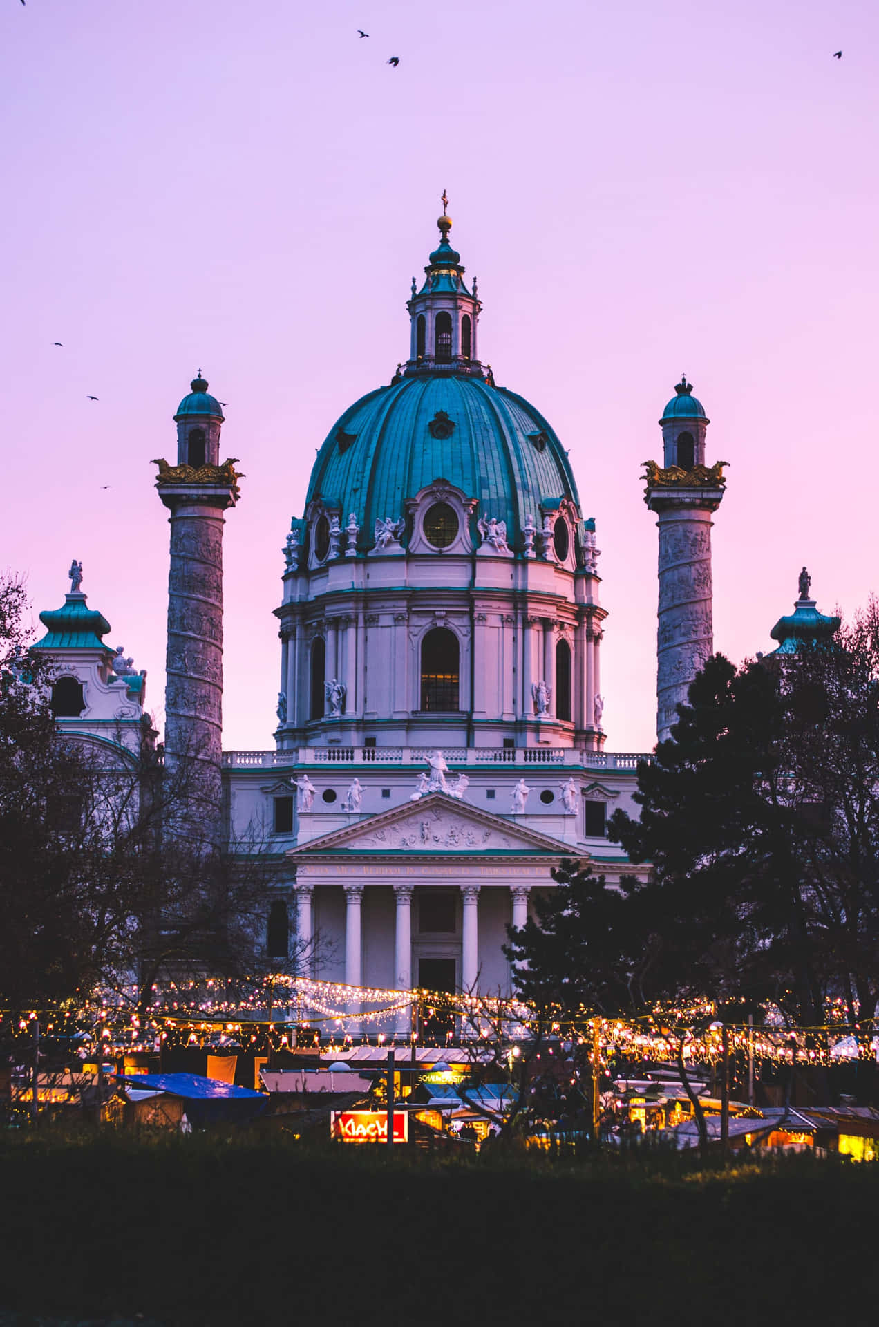 Majestic Beauty Of Vienna Cathedral Background