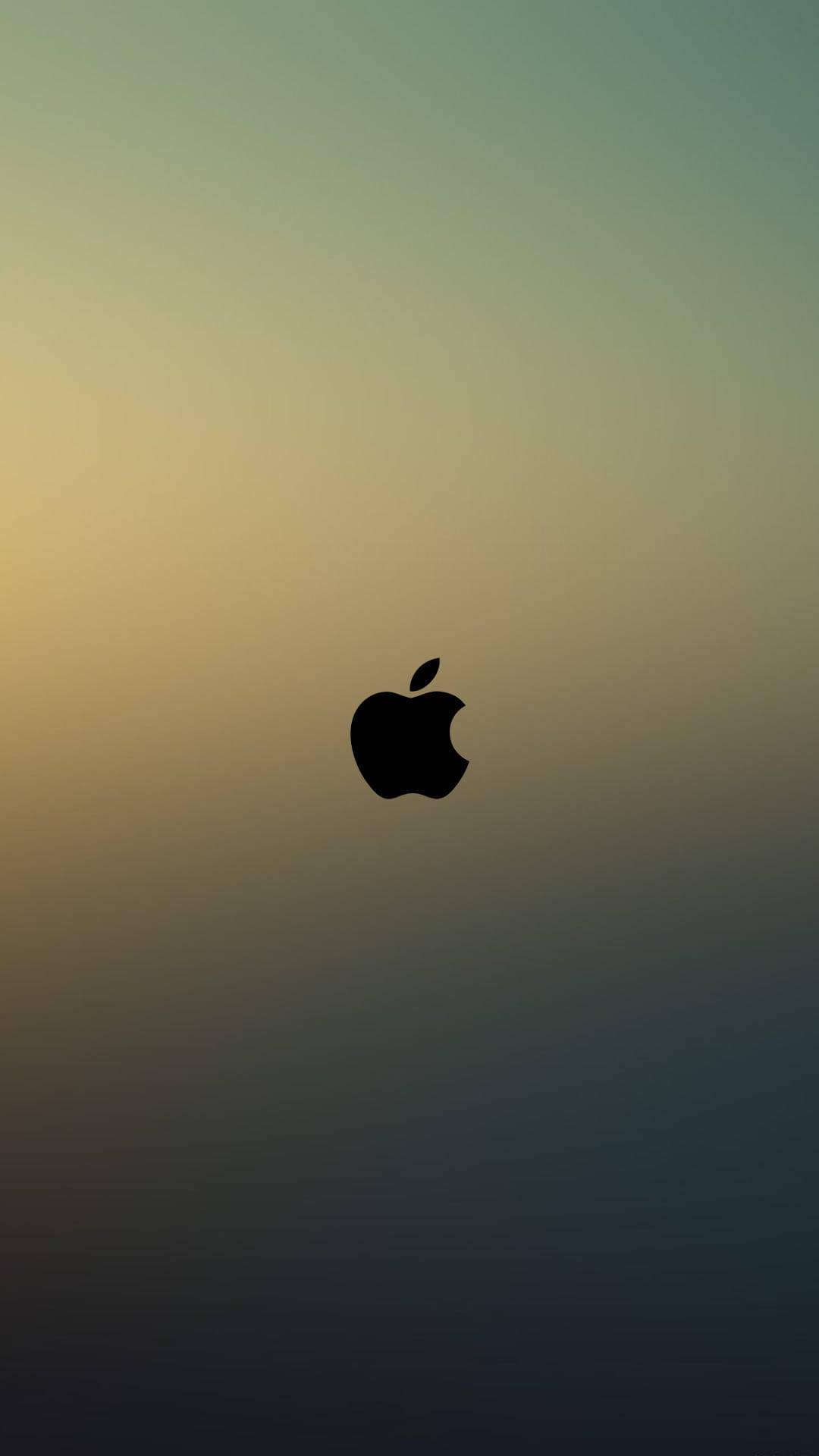 Majestic Black Apple Logo Glowing On A Dark Gradient Backdrop Background