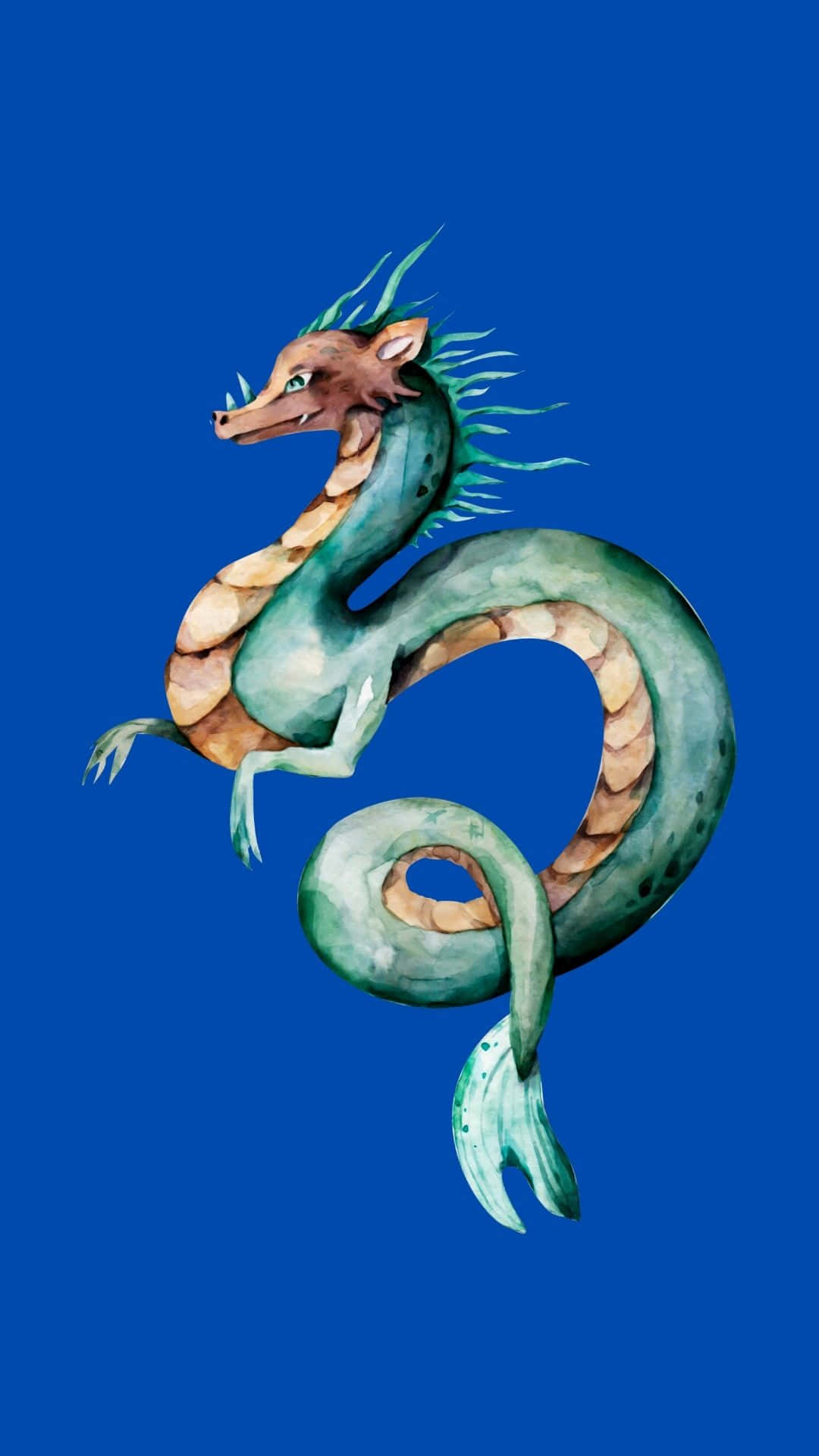 Majestic Blue Dragon Background