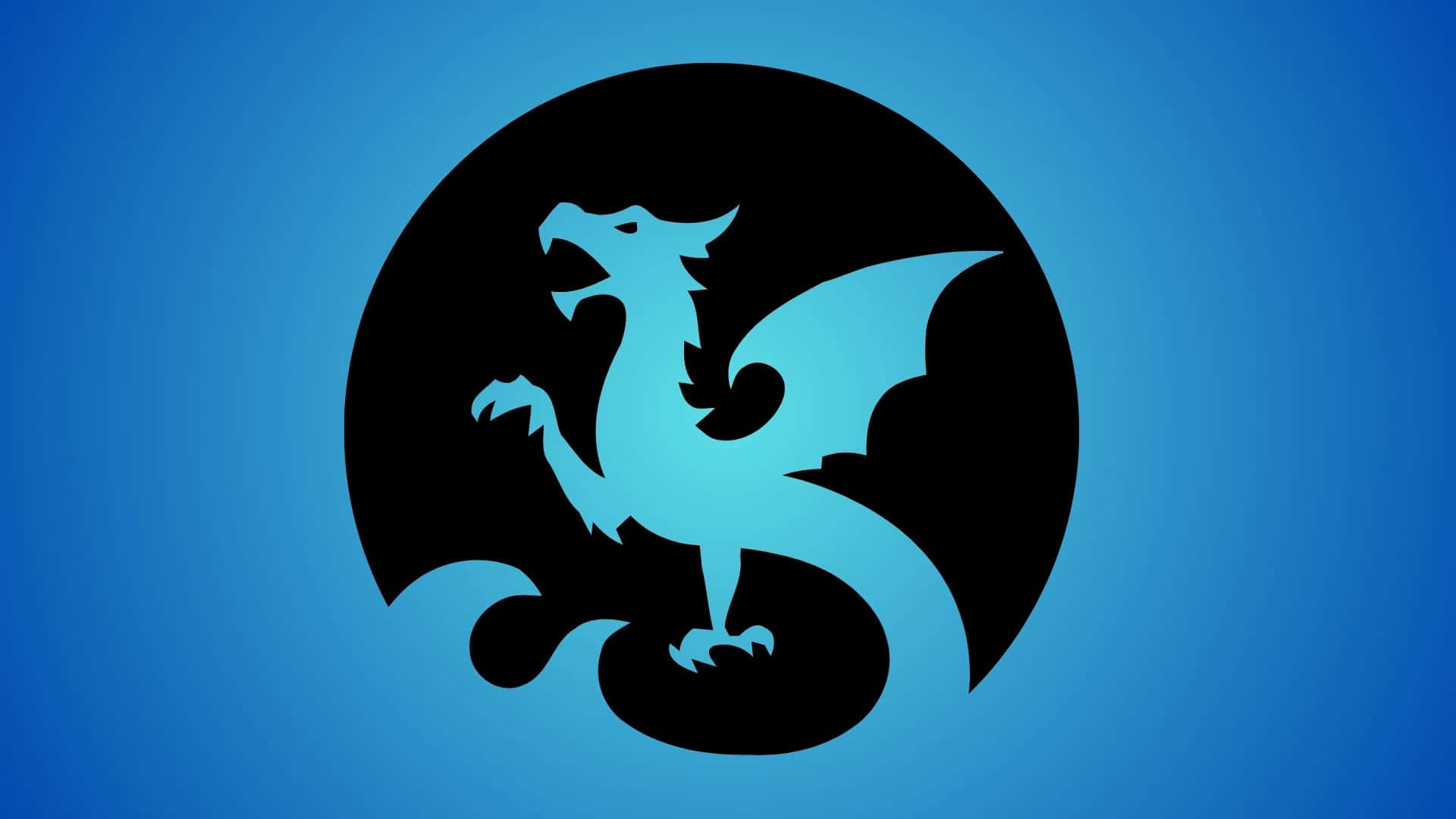 Majestic Blue Dragon In A Magical Sky Background