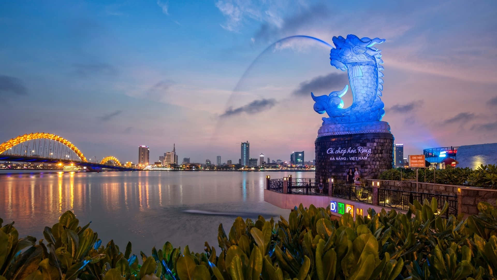 Majestic Blue Dragon Perched On A Rock Background