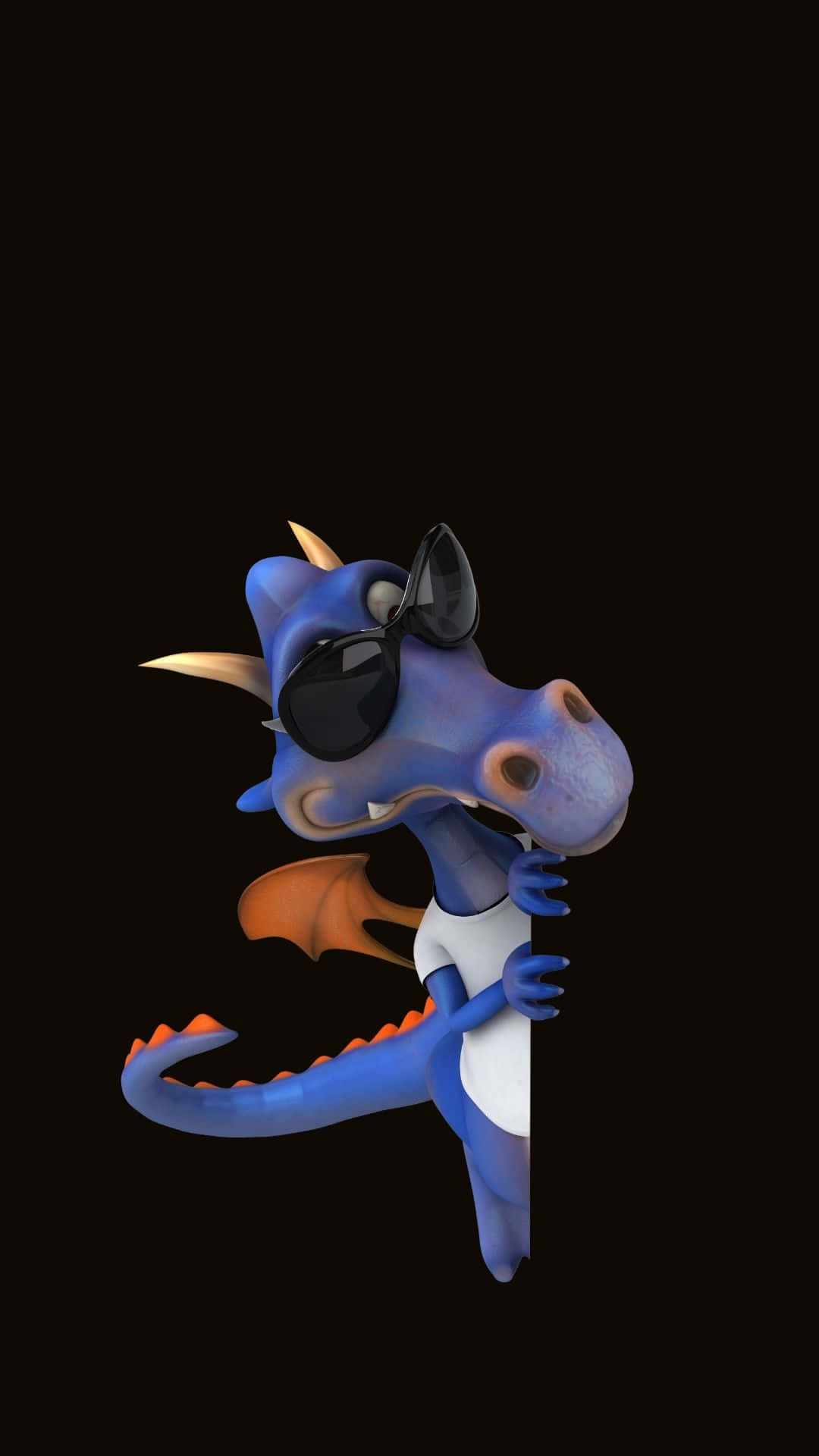 Majestic Blue Dragon Soaring In The Sky Background