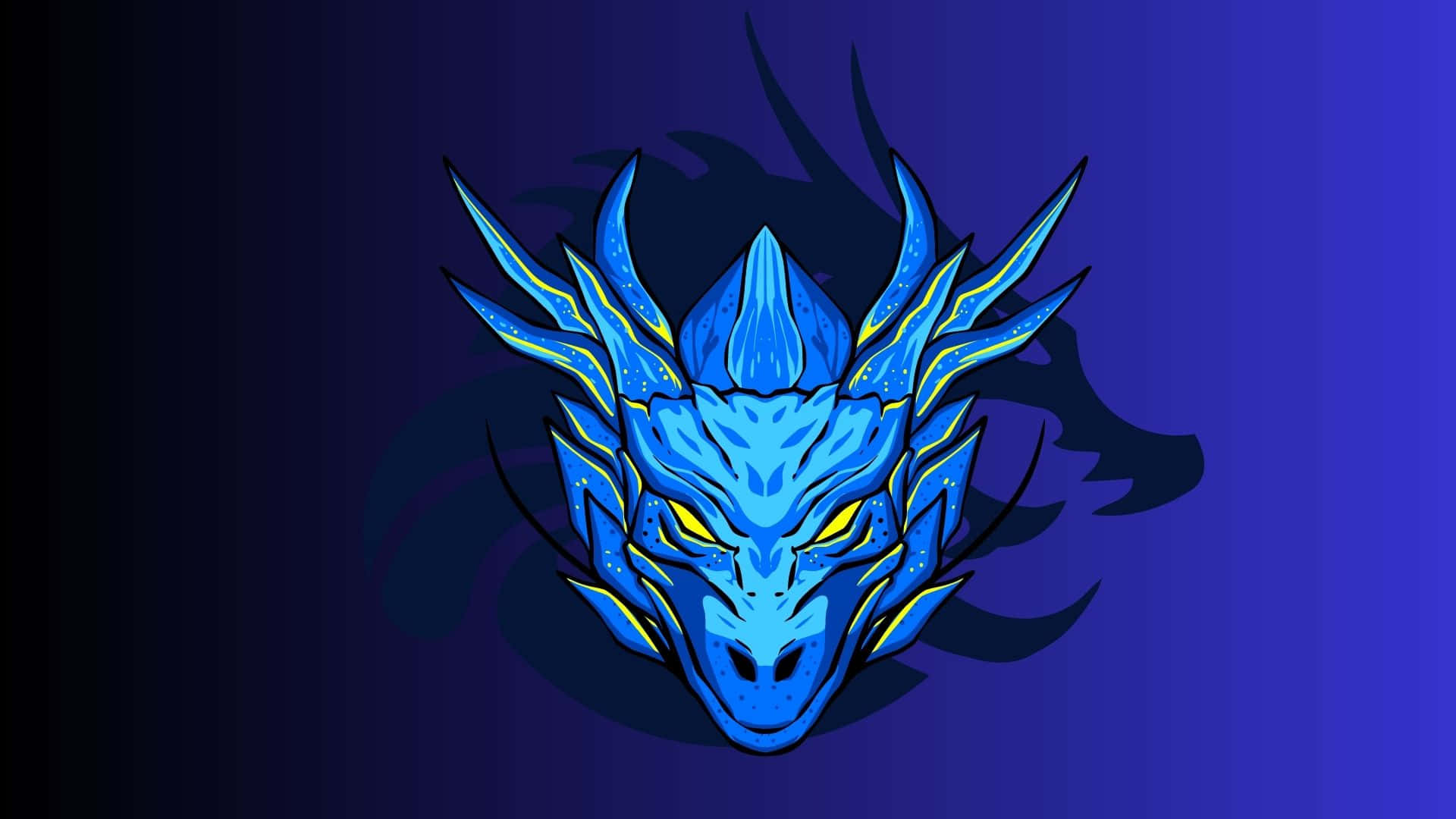 Majestic Blue Dragon Soaring In The Sky Background
