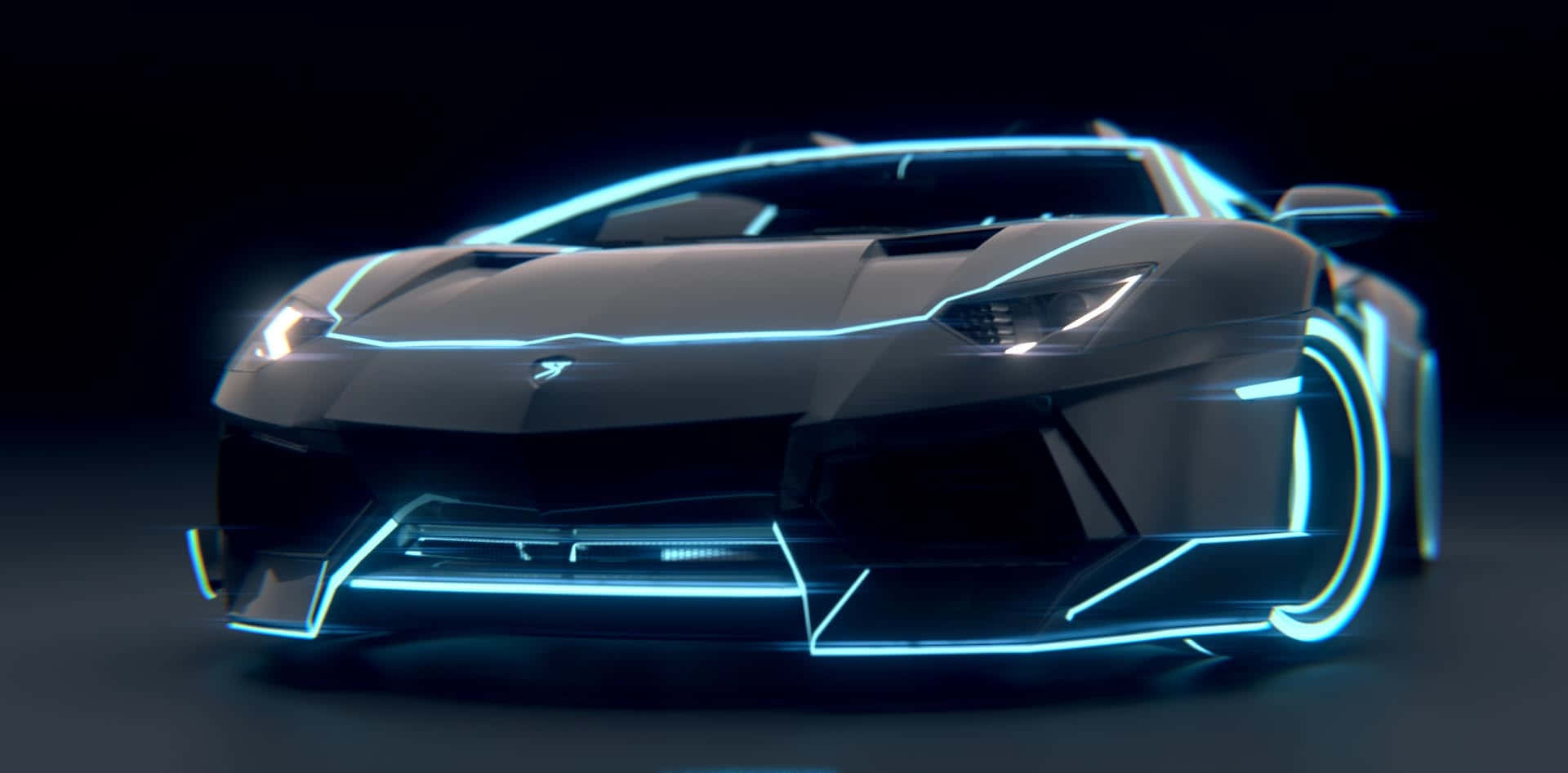 Majestic Blue Lamborghini Aventador In Its Full Glory Background