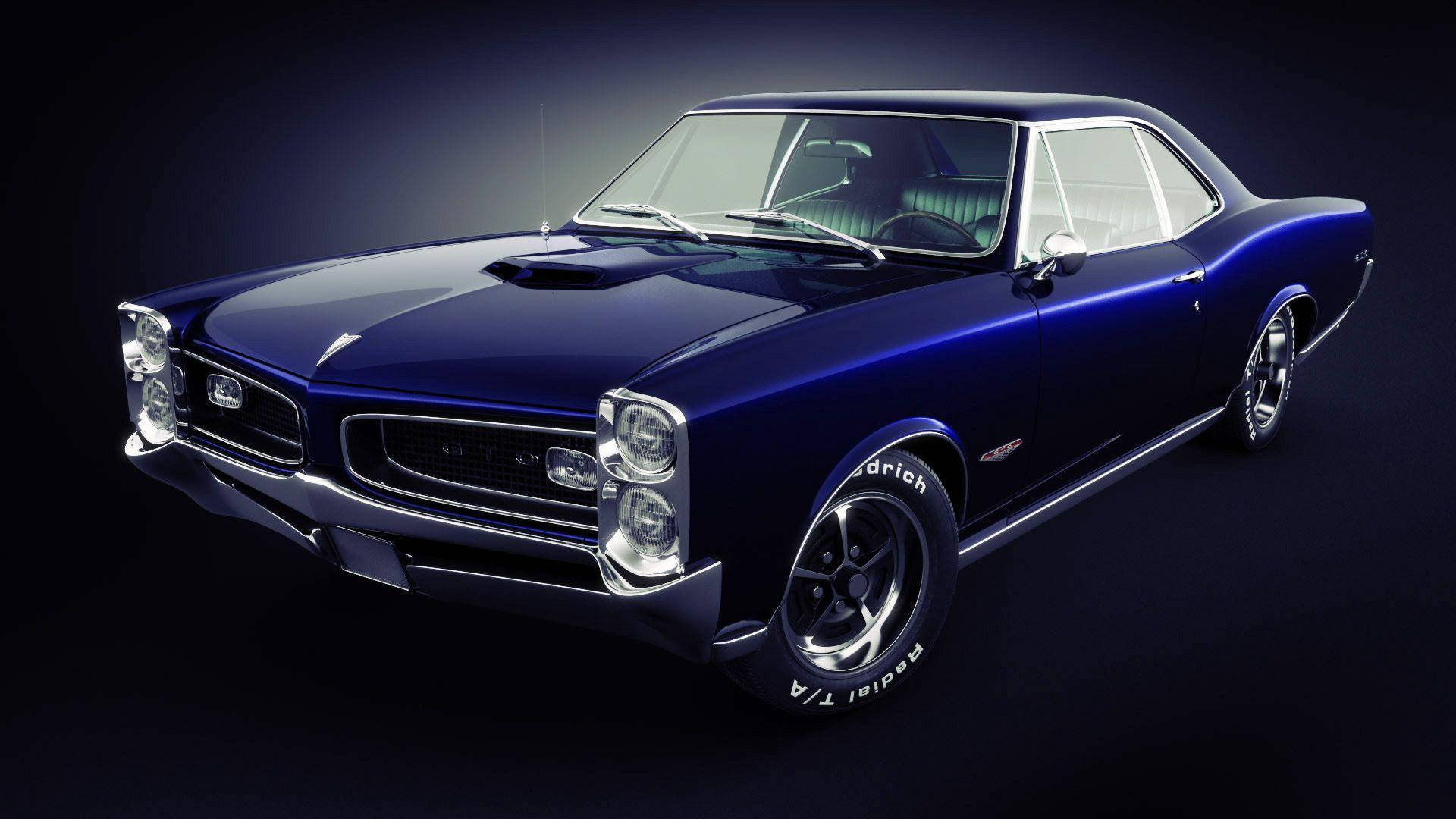 Majestic Blue Pontiac Lemans Car