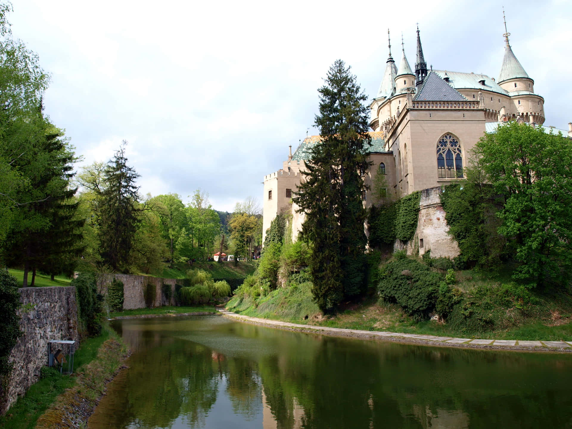 Majestic Bojnice Castle Amidst Verdant Greenery