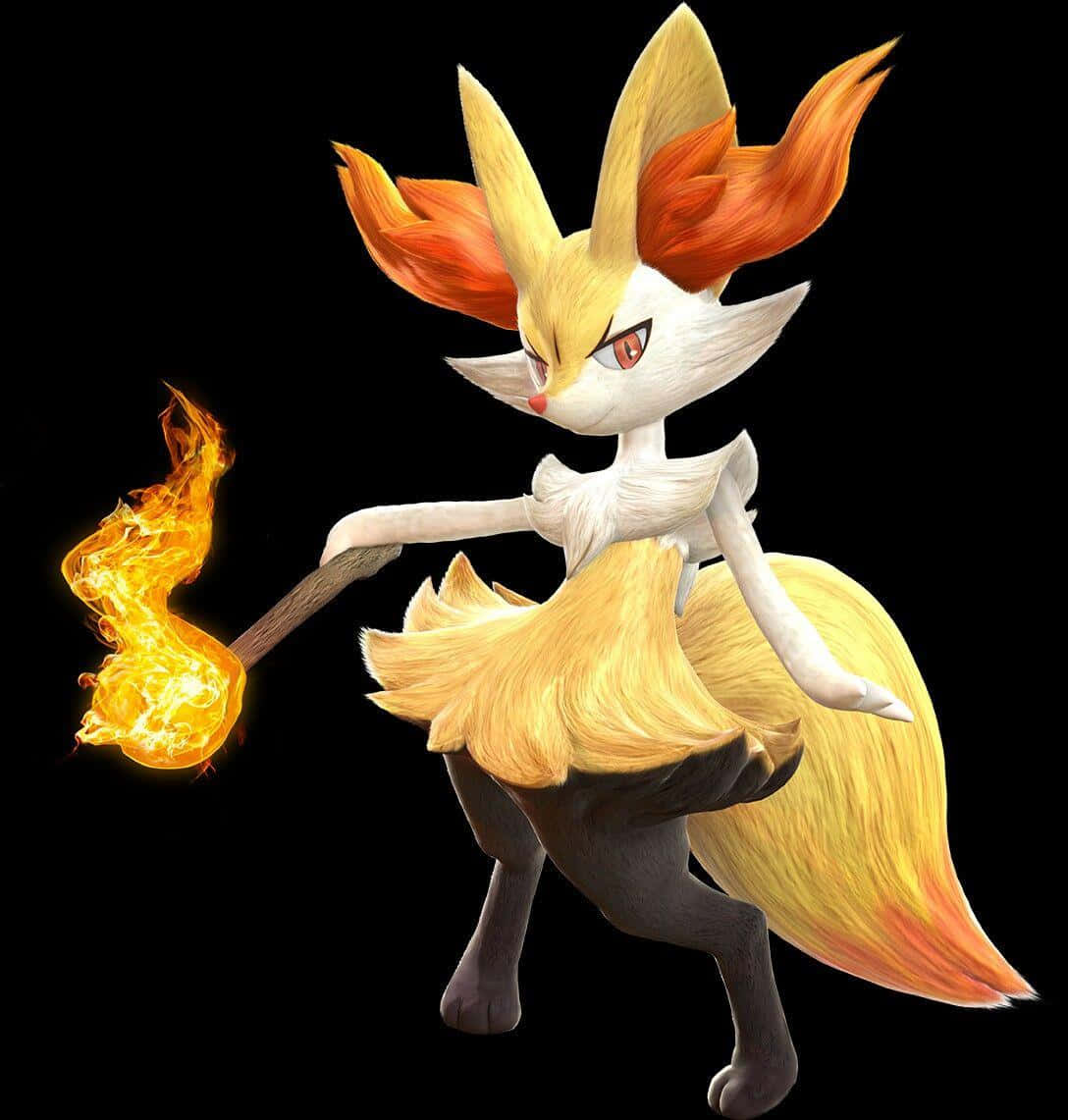 Majestic Braixen In The Wild Background