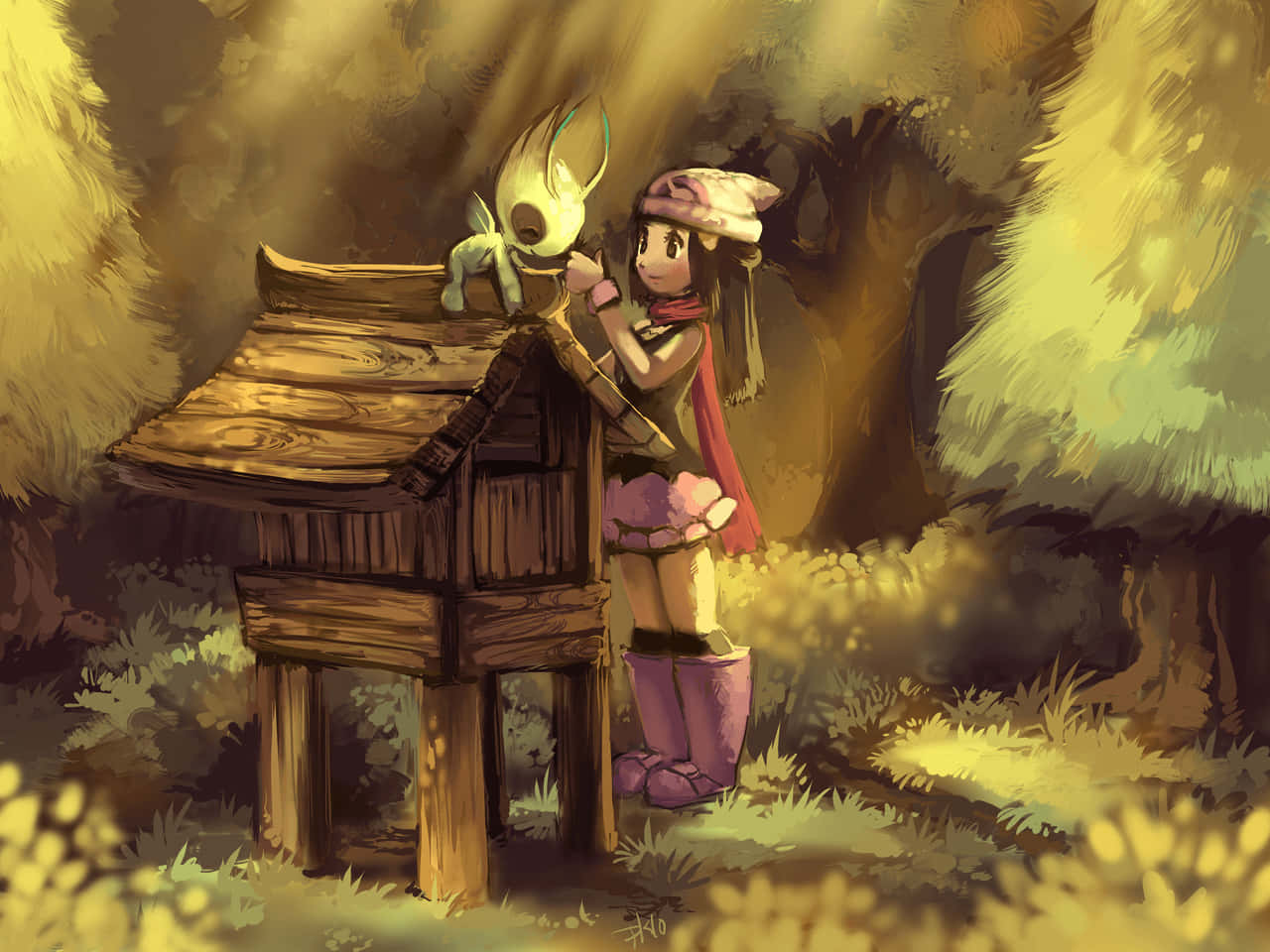 Majestic Celebi On A Mystical Journey