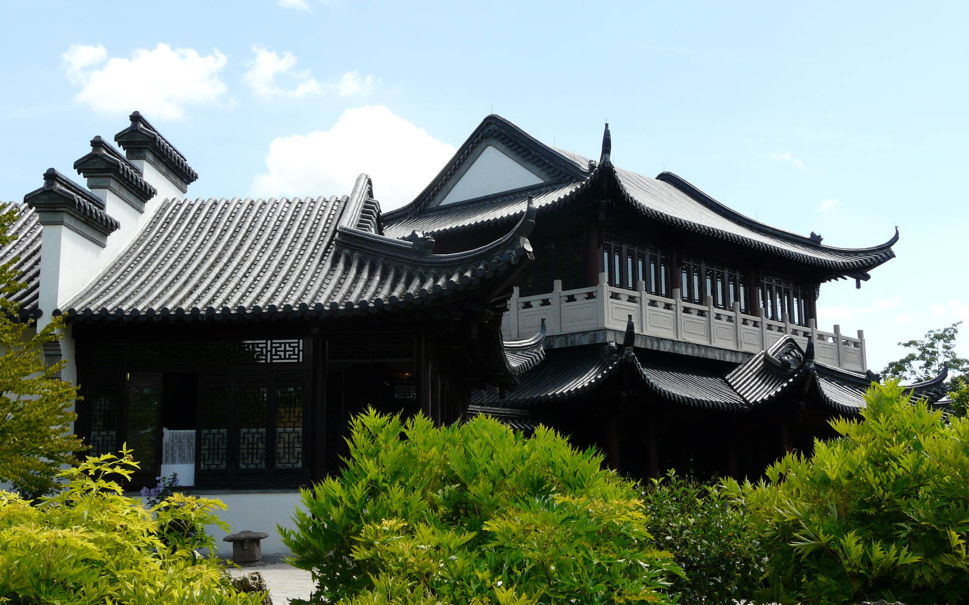 Majestic Chinese House Background