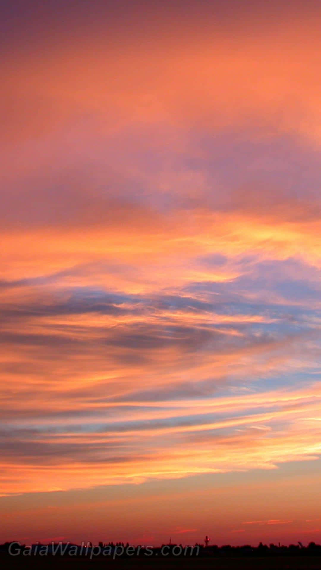 Majestic Clouds Against A Lavender Sky Background