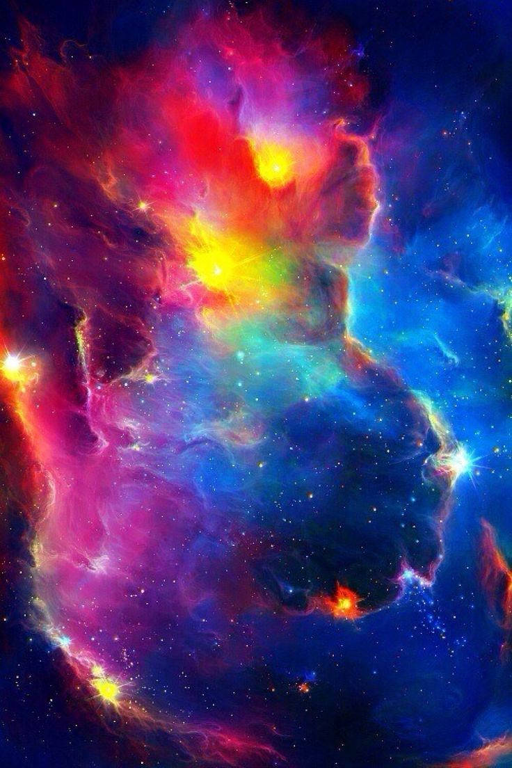 Majestic Colorful Galaxy Background