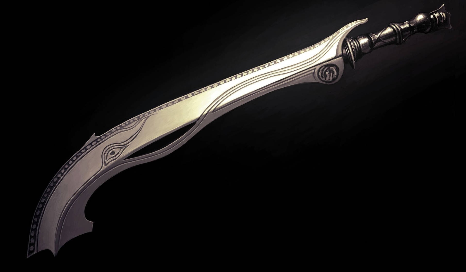 Majestic Curved Tip Sword Background