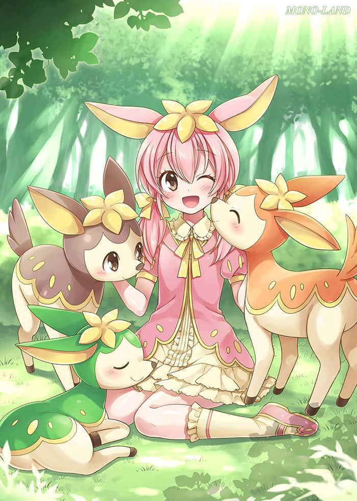 Majestic Deerling In The Wild Background