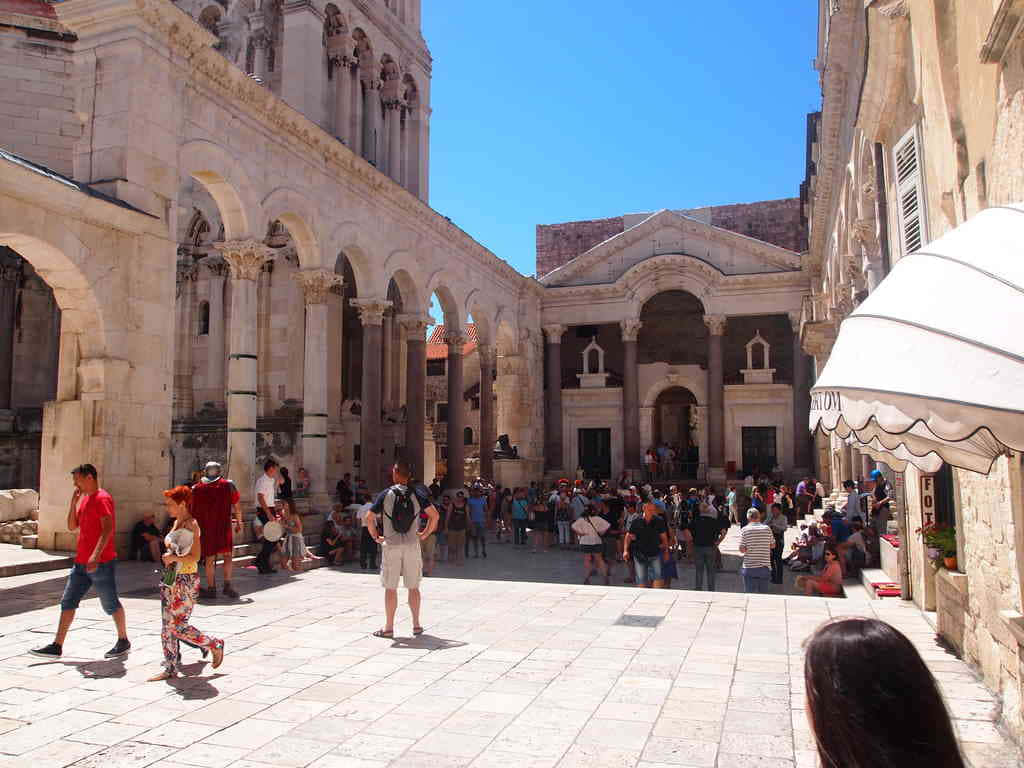 Majestic Diocletian's Palace Under A Sunny Sky Background