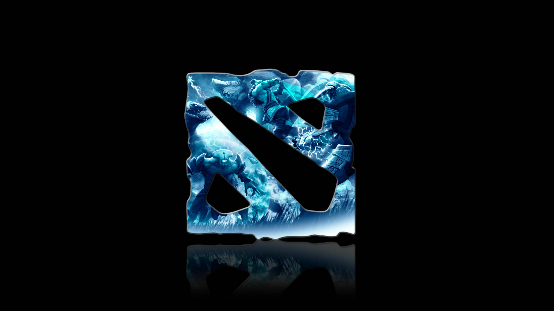 Majestic Dota 2 Logo On An Icy Background